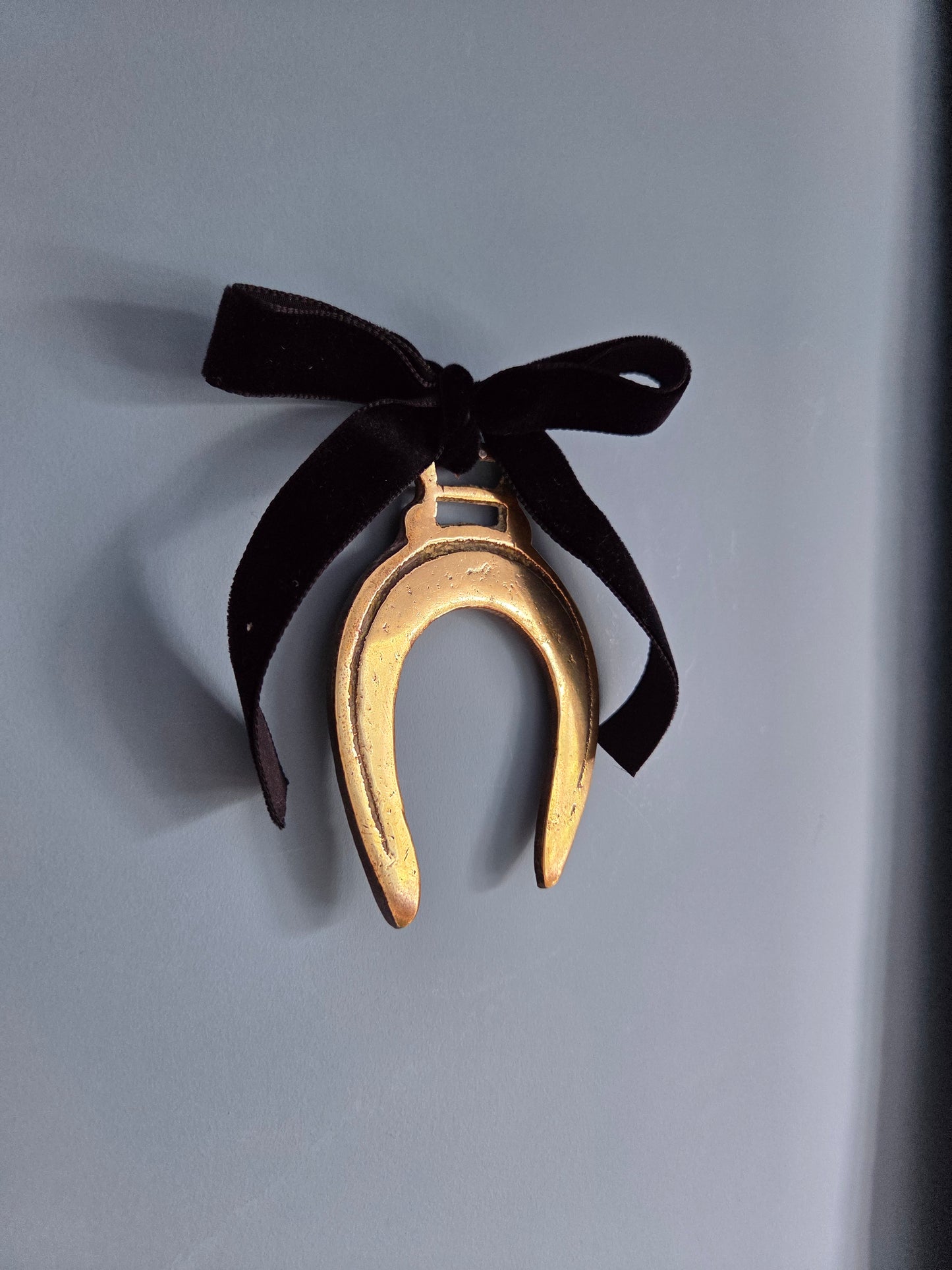 Simple Lucky Horse Shoe Brass Wall Trinket