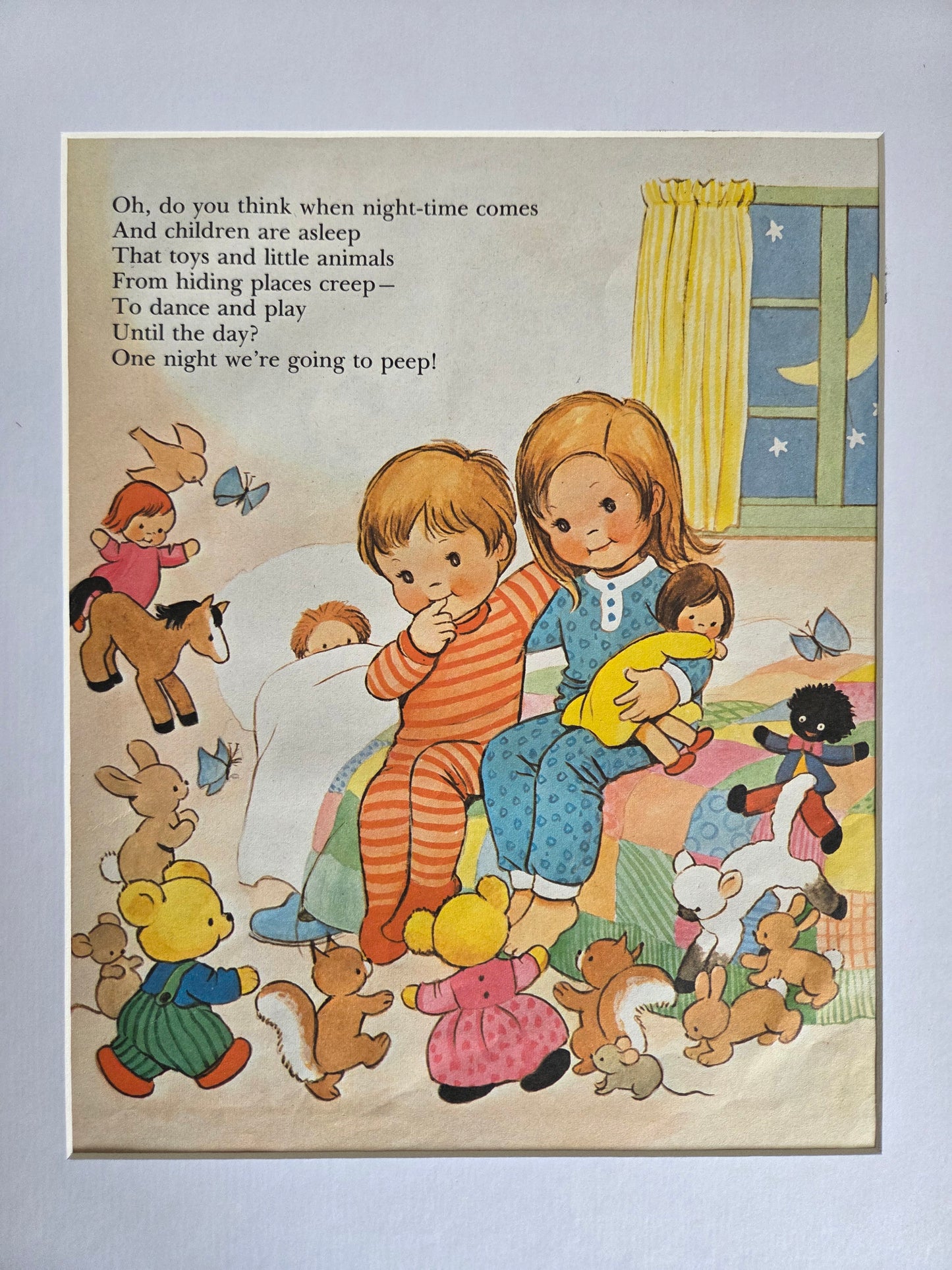 Framed Illustrations and Poems by Mabel Lucie Attwell, 1971